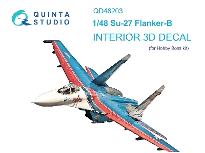 Sukhoi Su-27 Flanker-b - 3d-printed & Coloured Interior (For Hobby Boss Kits) - zdjęcie 2