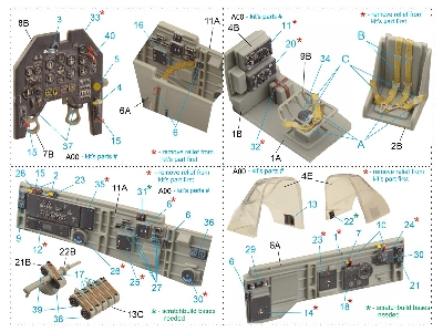 Junkers Ju-87 B-2 / R-2 - 3d-printed & Coloured Interior (For Italeri Kits) - zdjęcie 10