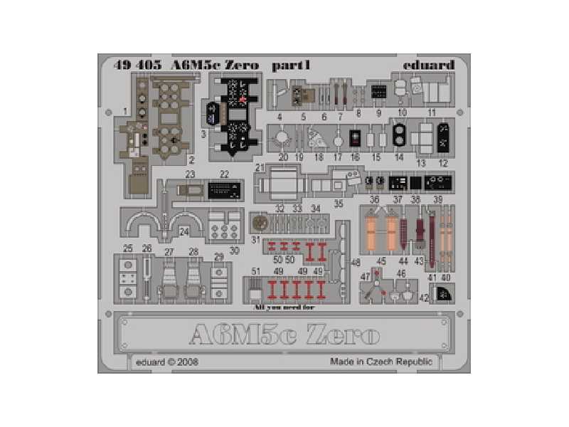 A6M5c Zero S. A. 1/48 - Hasegawa - blaszki - zdjęcie 1 A6M5c Zero S. A. 1/48 - Hasegawa - blaszki - zdjęcie 1