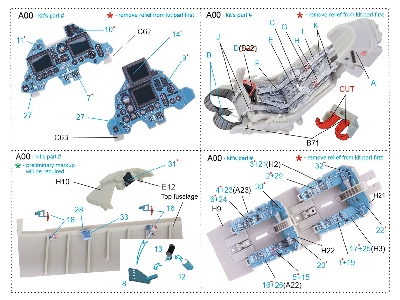 Sukhoi Su-30mkk Family - 3d-printed & Coloured Interior (For Kitty Hawk Kits) - zdjęcie 14