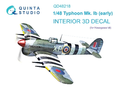 Hawker Typhoon Mk.Ib (Early) - 3d-printed & Coloured Interior (For Hasegawa Kits) - zdjęcie 2