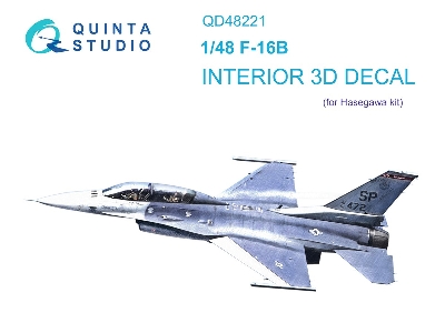 General Dynamics F-16 B - 3d-printed & Coloured Interior (For Hasegawa Kits) - zdjęcie 2