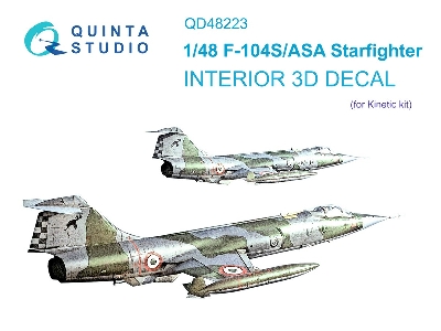 Lockheed F-104 S/Asa - 3d-printed & Coloured Interior (For Kinetic Kits) - zdjęcie 2