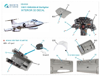 Lockheed F-104 S/Asa-m - 3d-printed & Coloured Interior (For Kinetic Kits) - zdjęcie 11