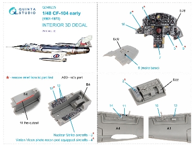 Lockheed Cf-104 Early (1961-1975) - 3d-printed & Coloured Interior (For Kinetic Kits) - zdjęcie 10