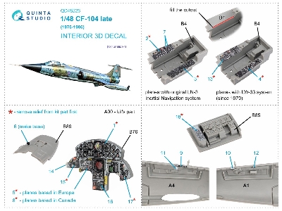 Lockheed Cf-104 Late (1976-1986) - 3d-printed & Coloured Interior (For Kinetic Kits) - zdjęcie 10