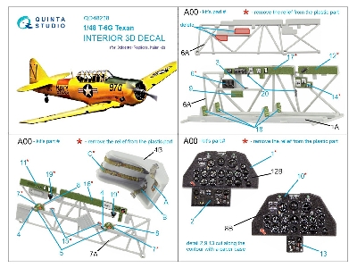 North American T-6 G Texan - 3d-printed & Coloured Interior (For Ocidental Replicas / Italeri Kits) - zdjęcie 10