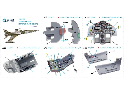 Northrop Nf-5a Tiger - 3d-printed & Coloured Interior (For Kinetic Kits) - zdjęcie 13