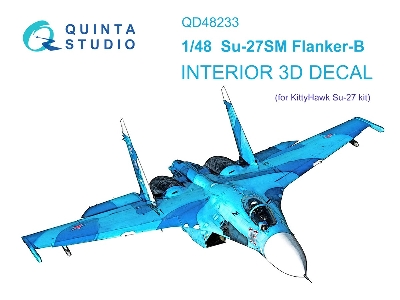 Sukhoi Su-27 Sm Flanker-b - 3d-printed & Coloured Interior (For Kitty Hawk Kits) - zdjęcie 2