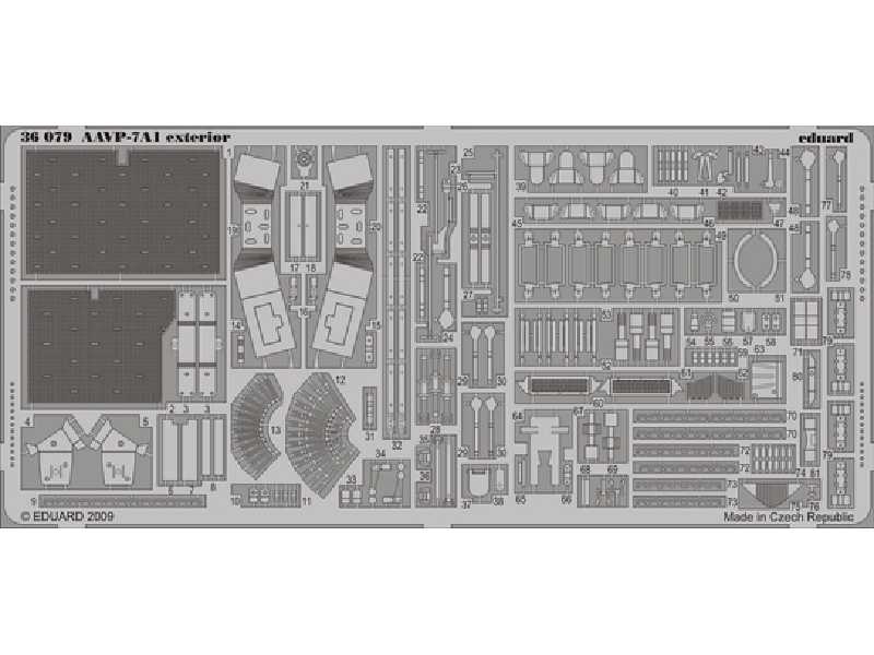  AAVP-7A1 exterior 1/35 - Hobby Boss - blaszki - zdjęcie 1