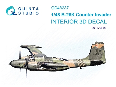 Douglas B-26 K Counter Invader - 3d-printed & Coloured Interior (For Icm Kits) - zdjęcie 2