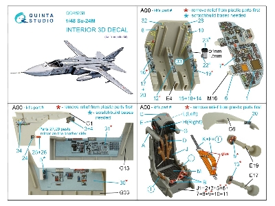 Sukhoi Su-24 M - 3d-printed & Coloured Interior (For Trumpeter Kits) - zdjęcie 13