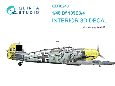 Messerschmitt Bf 109 E-3 / E-4 - 3d-printed & Coloured Interior (For Wingsy Kits Kits) - zdjęcie 2