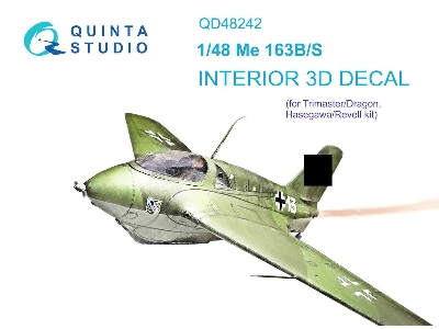 Messerschmitt Me-163 B/S - 3d-printed & Coloured Interior  (For Trimaster / Dragon / Hasegawa And Revell Kits) - zdjęcie 1