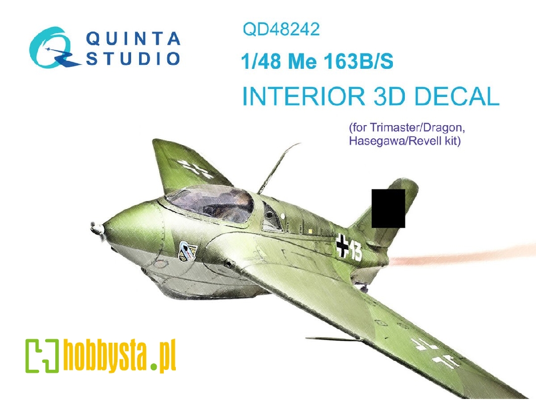 Messerschmitt Me-163 B/S - 3d-printed & Coloured Interior  (For Trimaster / Dragon / Hasegawa And Revell Kits) - zdjęcie 1