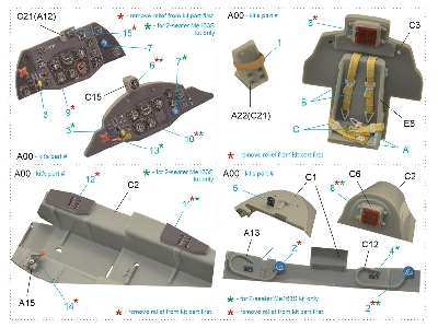 Messerschmitt Me-163 B/S - 3d-printed & Coloured Interior  (For Trimaster / Dragon / Hasegawa And Revell Kits) - zdjęcie 9