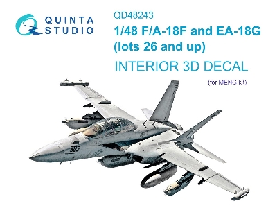 Boeing F/A-18 F And Ea-18 G (Lots 26 And Up) - 3d-printed & Coloured Interior (For Meng Kits) - zdjęcie 2
