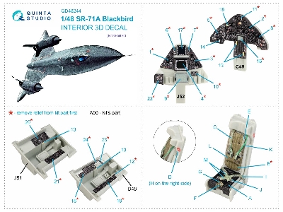 Lockheed Sr-71 A Blackbird - 3d-printed & Coloured Interior (For Revell Kits) - zdjęcie 15
