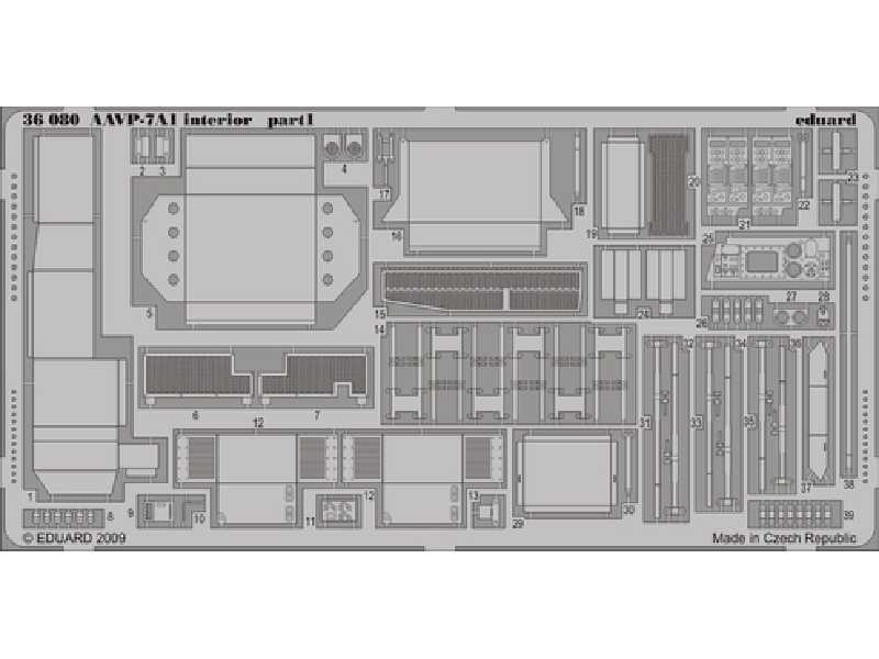 AAVP-7A1 interior 1/35 - Hobby Boss - blaszki - zdjęcie 1 AAVP-7A1 interior 1/35 - Hobby Boss - blaszki - zdjęcie 1