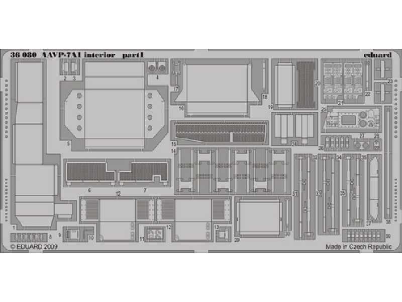  AAVP-7A1 interior 1/35 - Hobby Boss - blaszki - zdjęcie 1