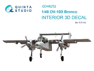 North American Rockwell Ov-10 D Bronco - 3d-printed & Coloured Interior (For Icm Kits) - zdjęcie 2