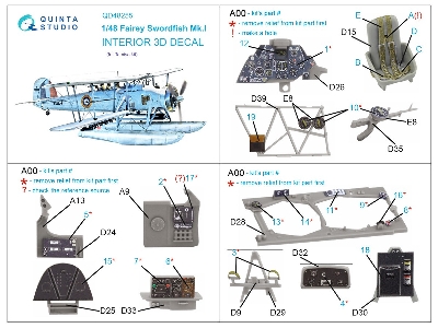 Fairey Swordfish Mk.I - 3d-printed & Coloured Interior (For Tamiya Kits) - zdjęcie 10