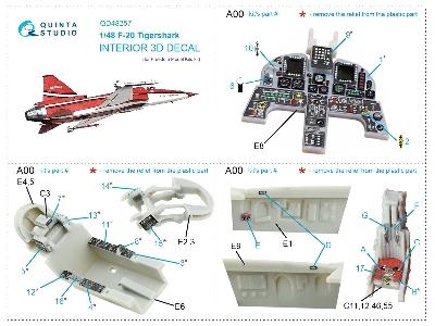Northrop F-20 Tigershark - 3d-printed & Coloured Interior (For Freedom Model Kits) - zdjęcie 12