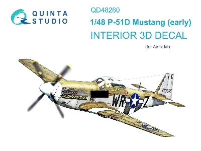 North American P-51 D Mustang (Early) - 3d-printed & Coloured Interior (For Airfix Kits) - zdjęcie 2