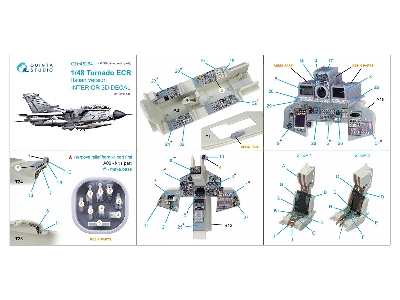 Panavia Tornado Ecr Italian Version - Interior 3d Decal With 3d-printed Resin Parts (For Revell Kits) - zdjęcie 18
