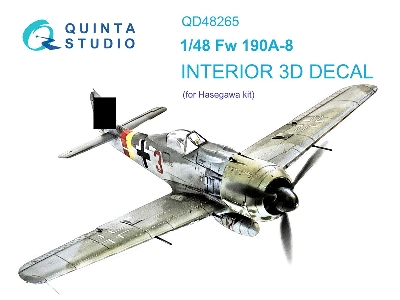 Focke Wulf Fw 190 A -8 - 3d-printed & Coloured Interior (For Hasegawa Kits) - zdjęcie 2