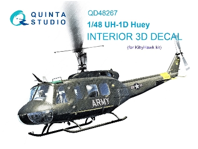Bell Uh-1 D Huey - 3d-printed & Coloured Interior (For Kitty Hawk Kits) - zdjęcie 2