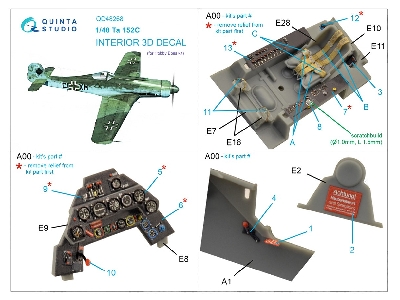 Focke-wulf Ta 152 C - 3d-printed & Coloured Interior (For Hobby Boss Kits) - zdjęcie 11