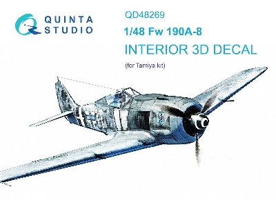 Focke-wulf Fw-190 A-8 - 3d-printed & Coloured Interior On Decal Paper (For Tamiya Kits) - zdjęcie 2