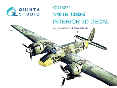 Henschel Hs-129 B-2 - 3d-printed & Coloured Interior On Decal Paper (For Hasegawa Kits) - zdjęcie 2