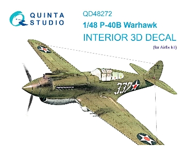 Curtiss P-40 B - 3d-printed & Coloured Interior On Decal Paper (For Airfix Kits) - zdjęcie 2