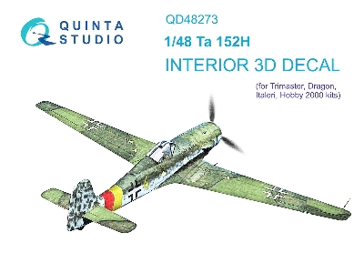 Focke-wulf Ta 152 H - 3d-printed & Coloured Interior On Decal Paper (For Dragon Kits) - zdjęcie 2