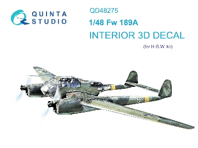 Focke-wulf Fw-189 A - 3d-printed & Coloured Interior On Decal Paper (For Gwh Kits) - zdjęcie 2