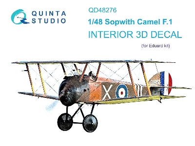 Sopwith Camel F.1 - 3d-printed & Coloured Interior On Decal Paper (For Eduard Kits) - zdjęcie 2