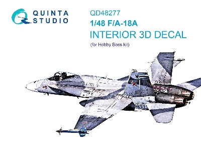 Mcdonnell Douglas F/A-18 A - 3d-printed & Coloured Interior On Decal Paper (For Hobbyboss Kits) - zdjęcie 2