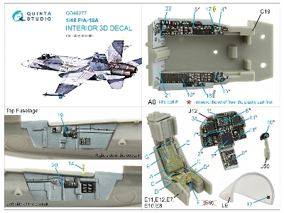 Mcdonnell Douglas F/A-18 A - 3d-printed & Coloured Interior On Decal Paper (For Hobbyboss Kits) - zdjęcie 13