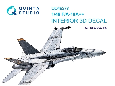 Mcdonnell Douglas F/A-18 A++ - 3d-printed & Coloured Interior On Decal Paper (For Hobbyboss Kits) - zdjęcie 2