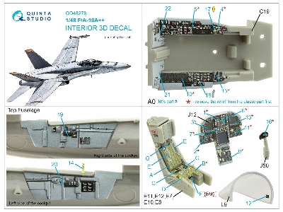 Mcdonnell Douglas F/A-18 A++ - 3d-printed & Coloured Interior On Decal Paper (For Hobbyboss Kits) - zdjęcie 13