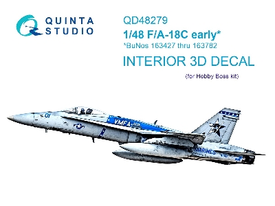 Mcdonnell Douglas F/A-18 C Early - 3d-printed & Coloured Interior On Decal Paper (For Hobbyboss Kits) - zdjęcie 2