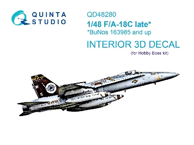 Mcdonnell Douglas F/A-18 C Late - 3d-printed & Coloured Interior On Decal Paper (For Hobbyboss Kits) - zdjęcie 2