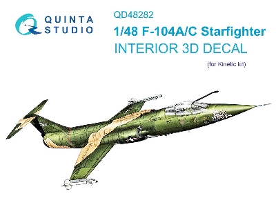 Lokheed F-104 A/&#1057; - 3d-printed & Coloured Interior On Decal Paper (For Kinetic Kits) - zdjęcie 2