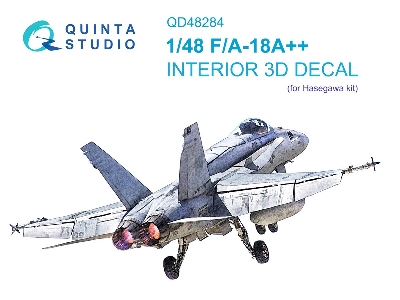 Mcdonnell Douglas F/A-18 A++ - 3d-printed & Coloured Interior On Decal Paper (For Hasegawa Kits) - zdjęcie 2