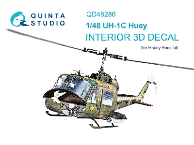 Bell Uh-1 C Huey - 3d-printed & Coloured Interior On Decal Paper (For Hobby Boss Kits) - zdjęcie 2
