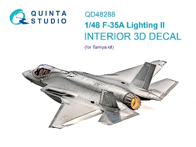 Lockheed Martin F-35 A - 3d-printed & Coloured Interior On Decal Paper (For Tamiya Kits) - zdjęcie 2