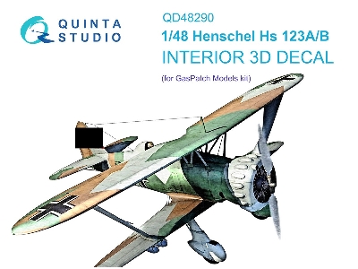Henschel Hs-123 A/B - 3d-printed & Coloured Interior On Decal Paper (For Gaspatch Models) - zdjęcie 2