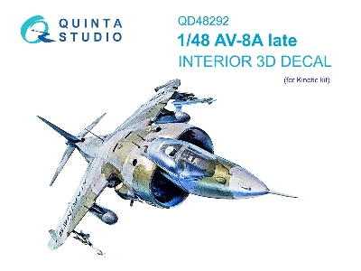 Av-8 A Late - 3d-printed & Coloured Interior On Decal Paper (For Kinetic Kits) - zdjęcie 2